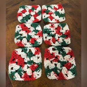 NWT Knana Knots, Granny Squares, Lot Set of 6, coasters, project craft supplies